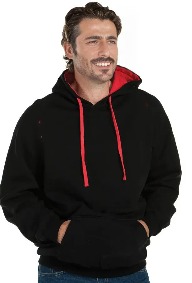 contrast hoodie