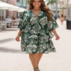 Flowy Bohemian Kaftan Dress in Navy Paisley Print; perfect Miami Resort Wear style.